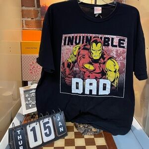 Men's Marvel Comics Retro Iron Man Invincible Dad Tee